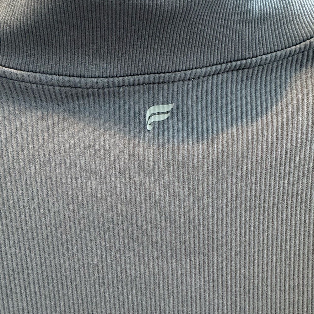 Gray Fabletics Ribbed Zip-Up Jacket - Picture 9 of 12